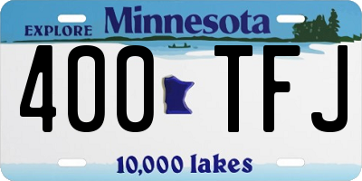 MN license plate 400TFJ