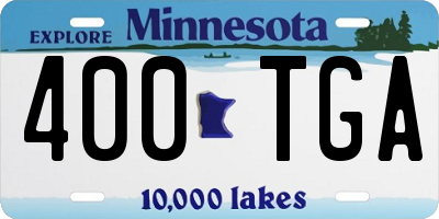 MN license plate 400TGA