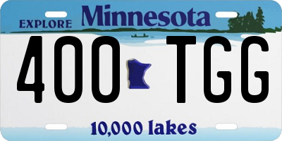 MN license plate 400TGG