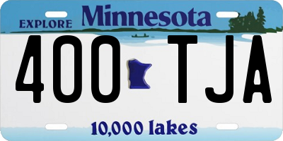 MN license plate 400TJA