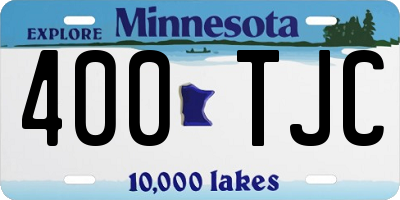 MN license plate 400TJC