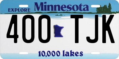 MN license plate 400TJK