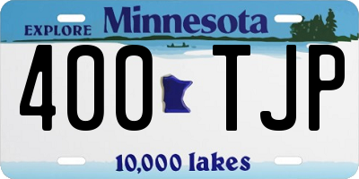 MN license plate 400TJP