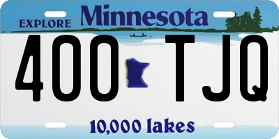 MN license plate 400TJQ