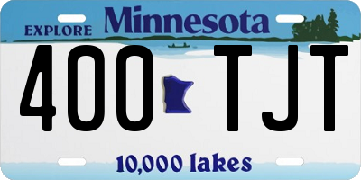 MN license plate 400TJT