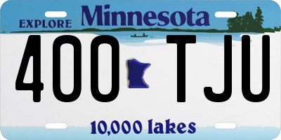 MN license plate 400TJU
