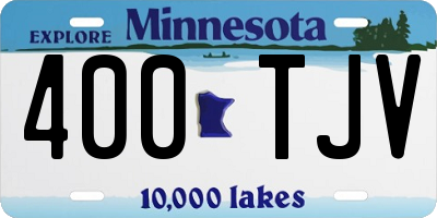MN license plate 400TJV
