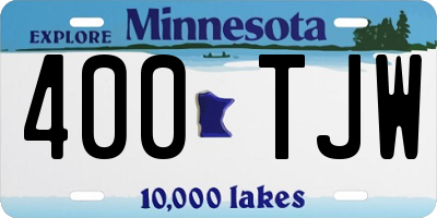 MN license plate 400TJW