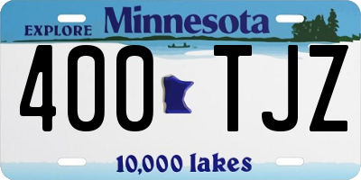 MN license plate 400TJZ