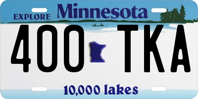 MN license plate 400TKA