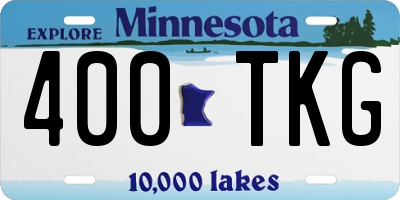 MN license plate 400TKG