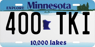 MN license plate 400TKI
