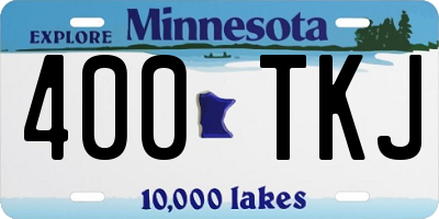 MN license plate 400TKJ