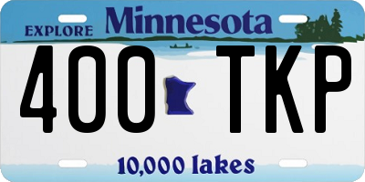 MN license plate 400TKP
