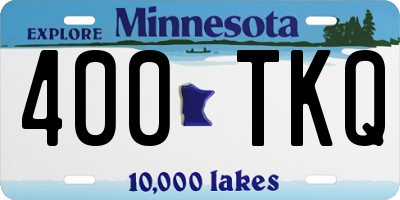 MN license plate 400TKQ