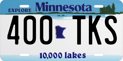 MN license plate 400TKS