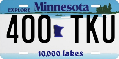 MN license plate 400TKU
