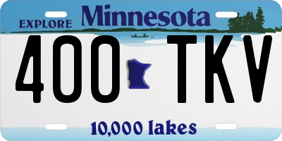 MN license plate 400TKV
