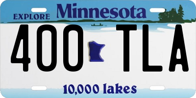 MN license plate 400TLA
