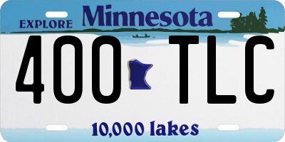MN license plate 400TLC