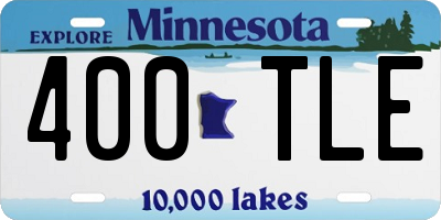 MN license plate 400TLE