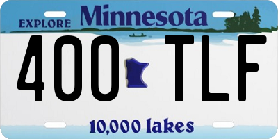 MN license plate 400TLF