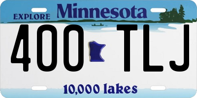 MN license plate 400TLJ