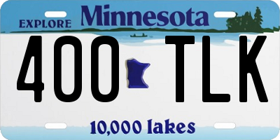 MN license plate 400TLK