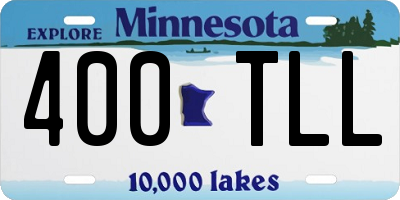 MN license plate 400TLL