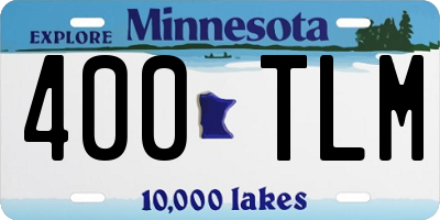 MN license plate 400TLM