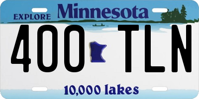 MN license plate 400TLN