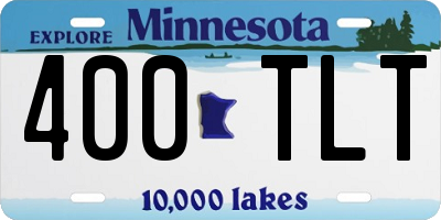 MN license plate 400TLT