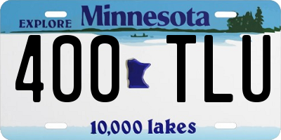 MN license plate 400TLU
