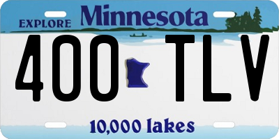 MN license plate 400TLV