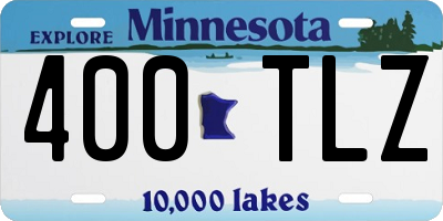 MN license plate 400TLZ