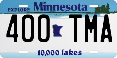 MN license plate 400TMA