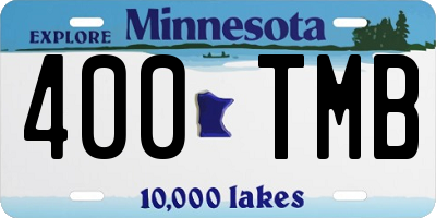 MN license plate 400TMB