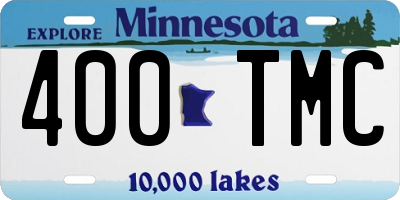 MN license plate 400TMC