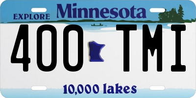 MN license plate 400TMI