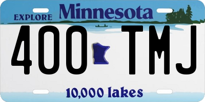 MN license plate 400TMJ