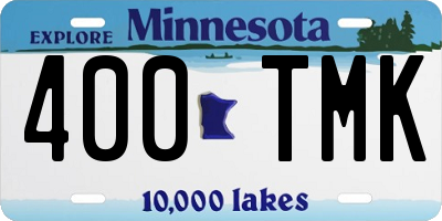MN license plate 400TMK