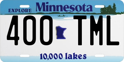 MN license plate 400TML