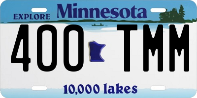 MN license plate 400TMM
