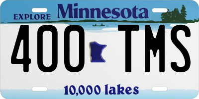 MN license plate 400TMS