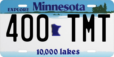 MN license plate 400TMT