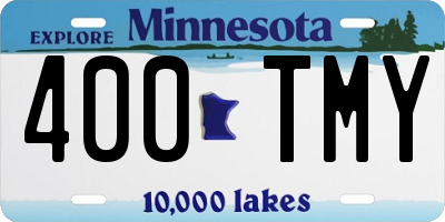 MN license plate 400TMY