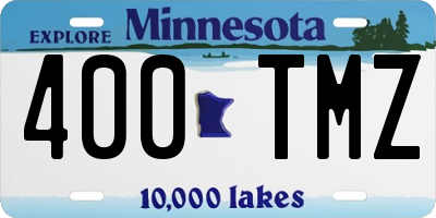 MN license plate 400TMZ