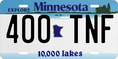 MN license plate 400TNF