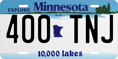 MN license plate 400TNJ