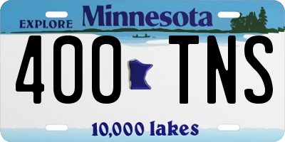 MN license plate 400TNS